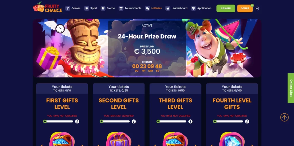 Fruity Chance 24-hour prize draw lottery.